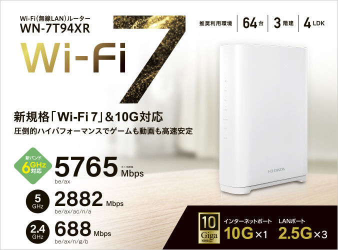 IO DATA 無線LANルーターWN-7T94XR画像